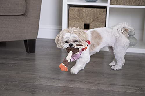 Checkers Just for Me Skinny Rooster Squeaky Plush Dog Toy (Checkers - Skinny Rooster (Brown) / Mini)