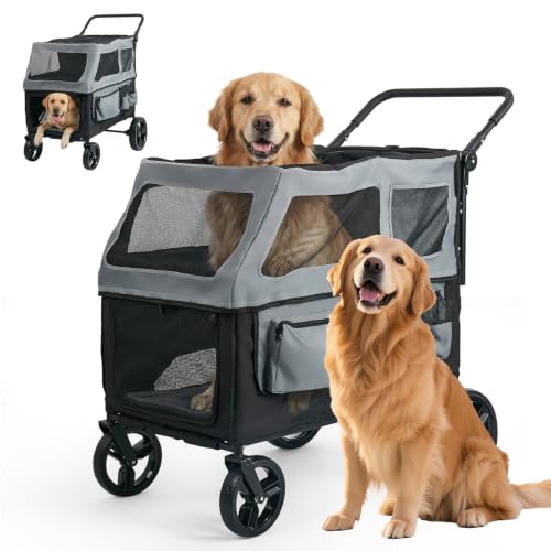 Large Dog Stroller for Medium & Large Dogs up to 350 lbs