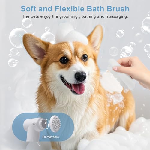 Pet Electric Foaming Dog Shampoo Dispenser with Brush for Dogs Bathing