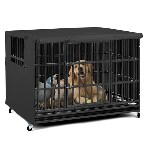 Dog Crate Cover (Black / 38.0"L x 25.0"W x 30.0"H)