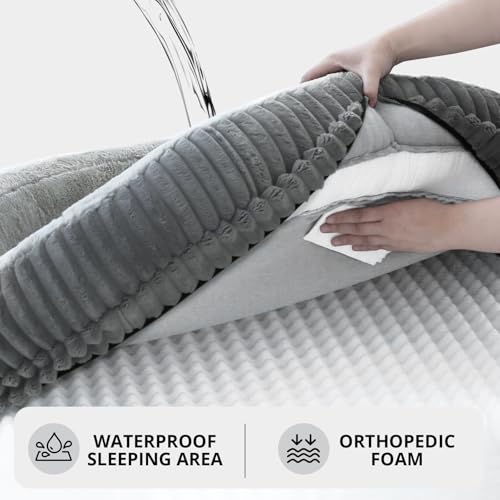 Donut Dog Bed (36.0"L x 36.0"W x 7.5"Th / Grey)