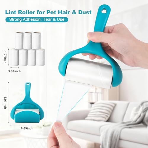 Super Sticky Pet Hair Remover Roll 350 Sheets Set with Upgraded Handle