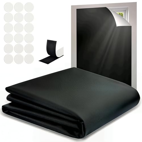 100% Blackout Window Cover (Black / 57"W x 118"H)