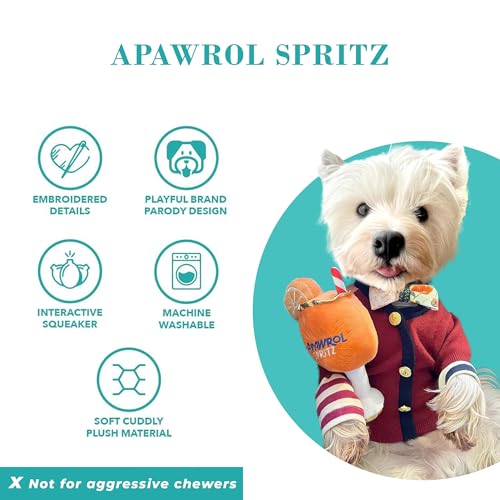 Apawrol Spritz Plush Dog Toy (Apawrol Spritz (Orange, White))