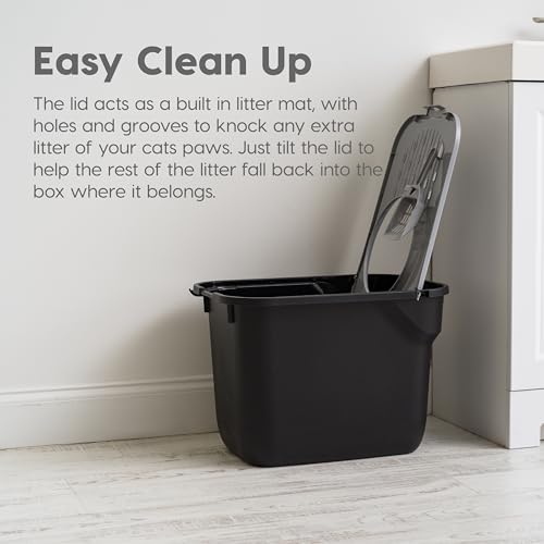 Large Top Entry Cat Litter Box (Top Entry / Black)