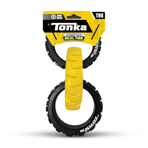 3 Ring Tug Outdoor Dog Toy (10.5 inch Rubber Flex Tread)
