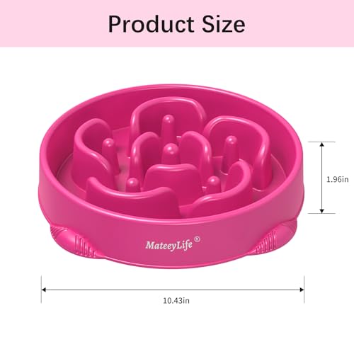 1 Pack Slow Feeder Dog Bowls (J-Purple / Large)