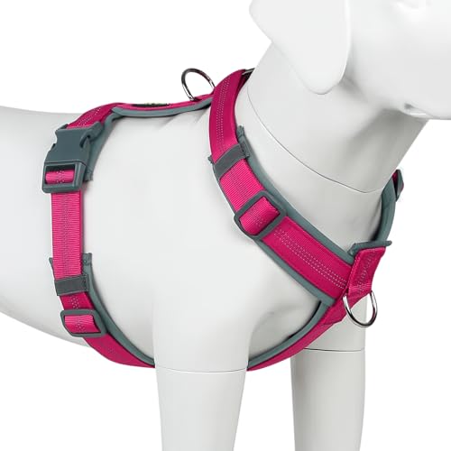 No Pull Dog Harness (M / Hot Pink)