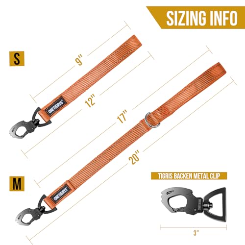 Short Traffic Dog Leash for Small Medium Large Dogs (S / Orange)