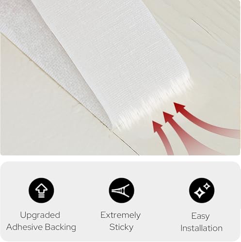 Adhesive Blackout Curtains for Blinds (Black / 52"W x 84"H)
