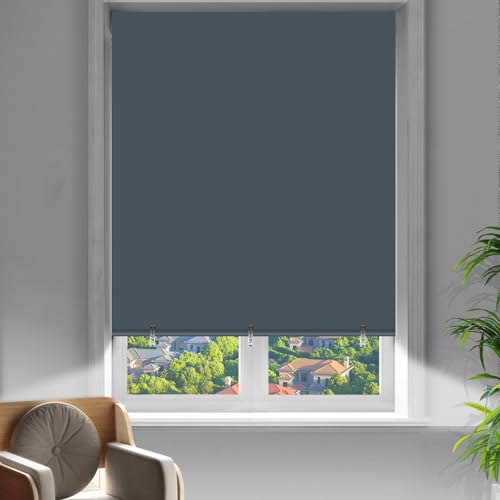2Pack Blackout Roller Shades (Grey / 36"W×72"H(2 Pack))