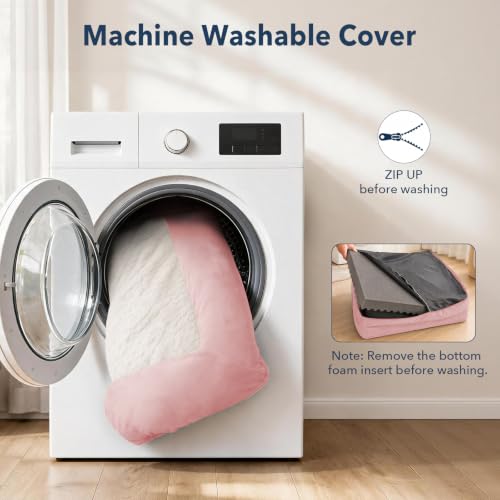XL Orthopedic Waterproof Dog Bed for Extra Large Size Dogs (Pink / 45.0"L x 35.0"W x 7.5"Th)
