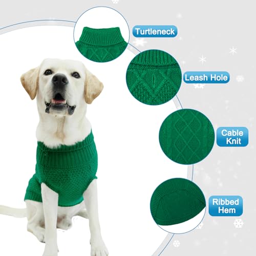 Turtleneck Dog Sweater (XXX-Large / Green)