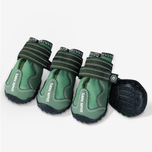 365 Dog Shoes (365 Green / Size 1: 1.6"x1.97"(W*L) (Pack of 4))
