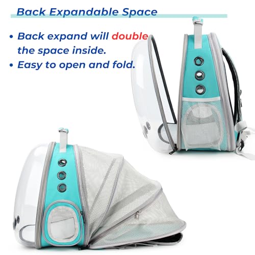 Cat Carrier Backpack (Back Expandable-Green)