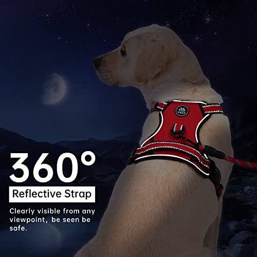 No Pull Dog Harness for Large Dogs (Red / Large)