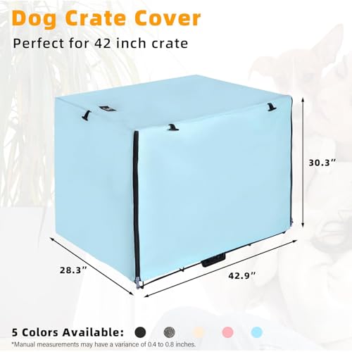 Dog Crate Cover Waterproof Kennel Cover (42.9"L x 28.3"W x 30.3"H / Blue)