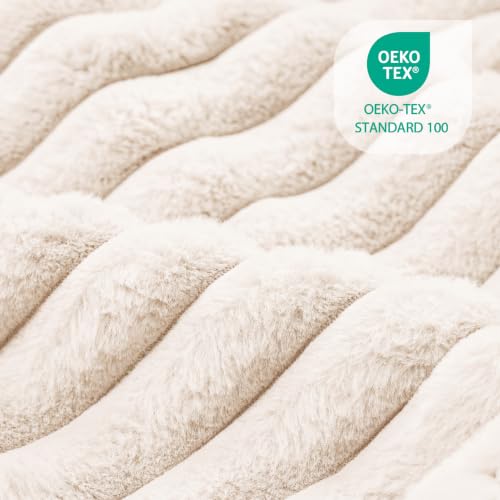 Orthopedic Large Dog Bed Calming Pet Sofa Bed 36''x28'' Ivory (Ivory / 36"L x 28"W x 7"Th)