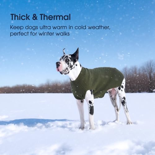 Big Dog Sweater (XXXX-Large(Chest:35.4 in) / Army-Green)