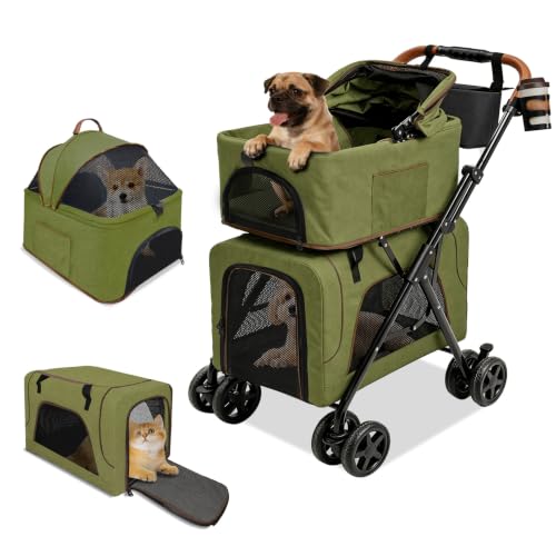 Double Pet Stroller (Green)