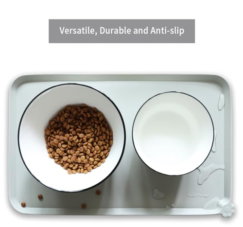 Silicone Pet Food Tray (19" x 12" / Battleship)
