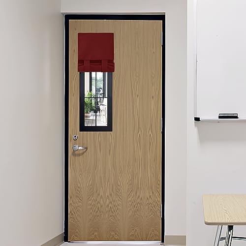 Front Door Window Covering Tie Up Small Sidelight Curtain Blackout (Burgundy Red / 12"W x 40"L (Pack of 1))