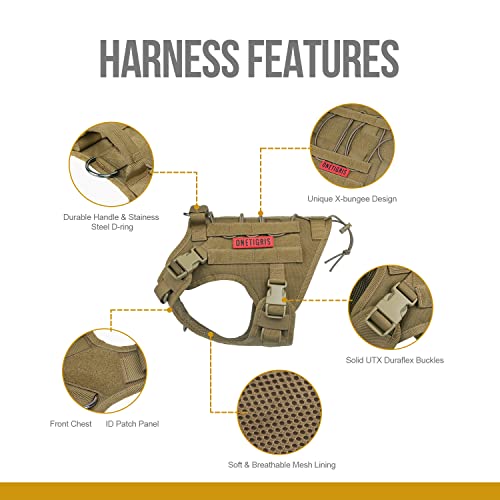 Tactical Dog Harness with Handle No (Large / Brown)