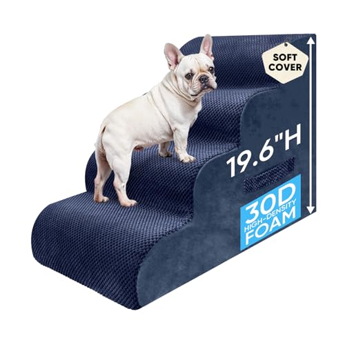 4 Step Pet Stairs for High Beds & Sofas (Blue / 4-step 19.6"H)