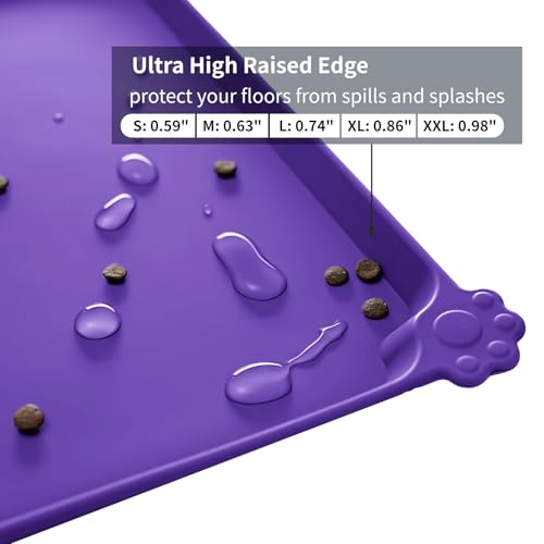 Silicone Pet Feeding Mat (Purple / 18.5" x 11.5")