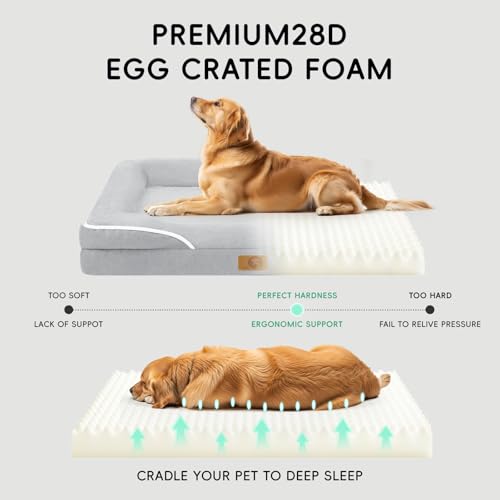 Dog Bed Large Sized Dog (42.0"Lx30.0"Wx7.0"H / 01-Light Grey)