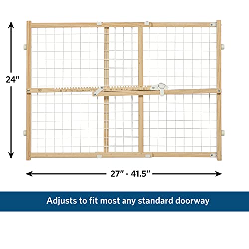 Wire Mesh Pet Safety Gate (Wood / Small)
