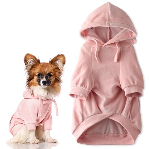 Cooper II Dog Hoodie (Pink / XX-Small (4-7 lbs))