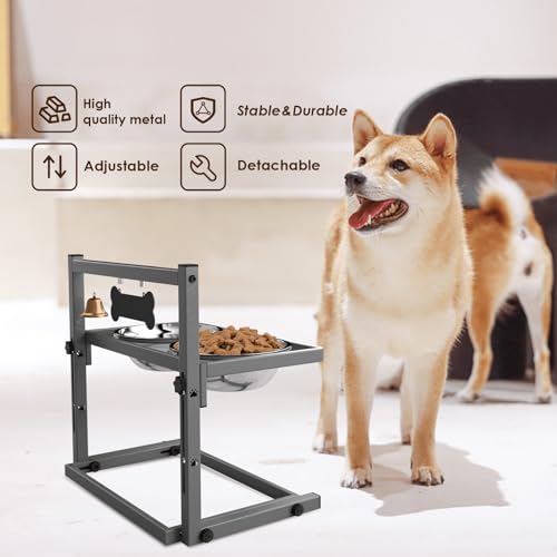 Elevated Dog Bowls (Grey - Elevated Bowl Stand / Medium & Small Dogs)