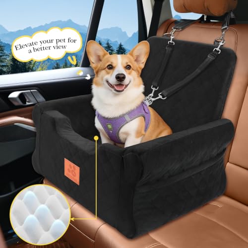 Dog Car Seat for Small Medium Dogs (Black)