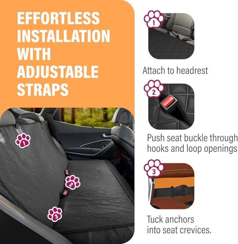 Blue XL Dog Car Hammock Back Seat Cover (Blue / X-Large (59" x 63"))