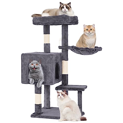 37.8" Cat Tree Tower (Light Gray)