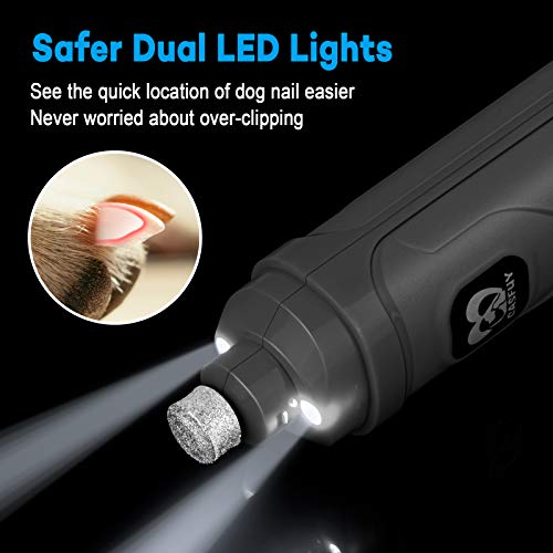 Dog Nail Grinder with 2 LED Light (C-Grey)