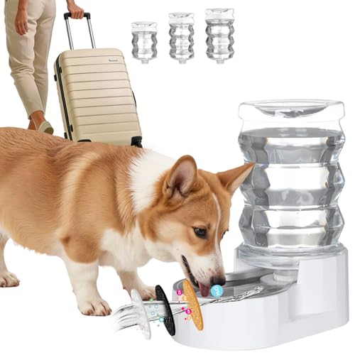 6.5L Stainless Steel Dog Water Dispenser (6.5L / White)