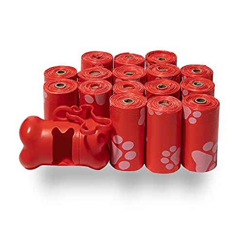 Poop Bags for Dogs (Red / 240 Bags)