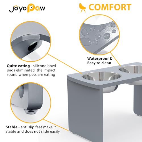 Elevated Dog Bowls (Grey / X Large: 13'' Tall-68 oz Bowl)