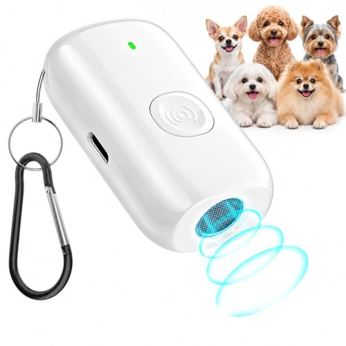 Ultrasonic Bark Deterrent Device for Small Dogs (White)