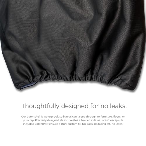 Washable Belly Band Male Dog Diapers (X-Large (25-34") / Black)