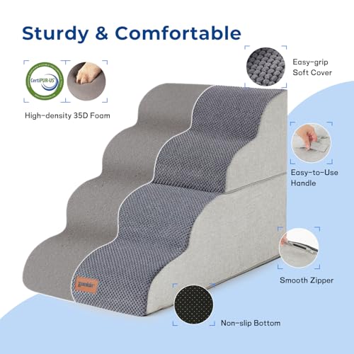 Dog Stairs Ramp for Bed 19.7" H