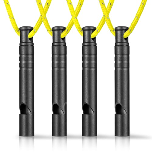 Titanium Emergency Whistle (Black-4PCS)
