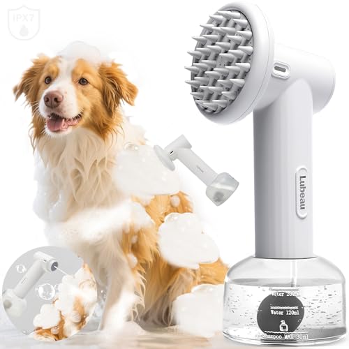 Pet Electric Foaming Dog Shampoo Dispenser with Brush for Dogs Bathing