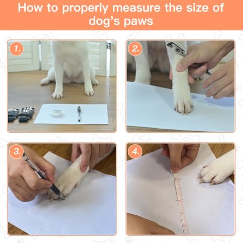 6PCS Anti Slip Dog Socks to Prevent Licking Paws (XX-small (6 Count) / Grey)