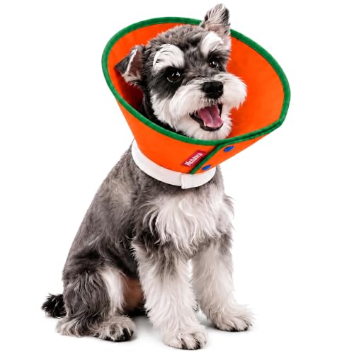 Soft Dog Cone Collar for Dogs & Cats (Orange / L)