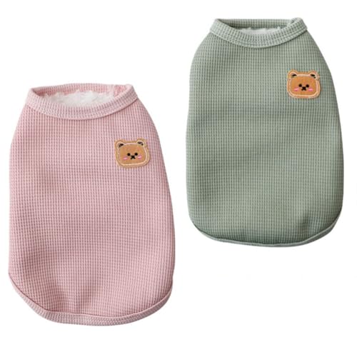 Fleece Cotton Cats & Dogs T (X-Large / Fleece 2PCS Green&Pink)