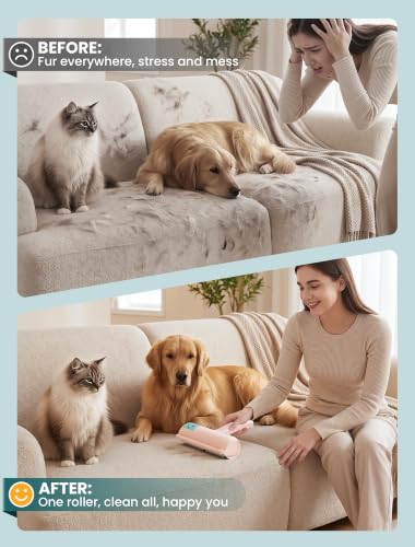 Pet Hair Remover Roller (D: Pink（gift Choice）)
