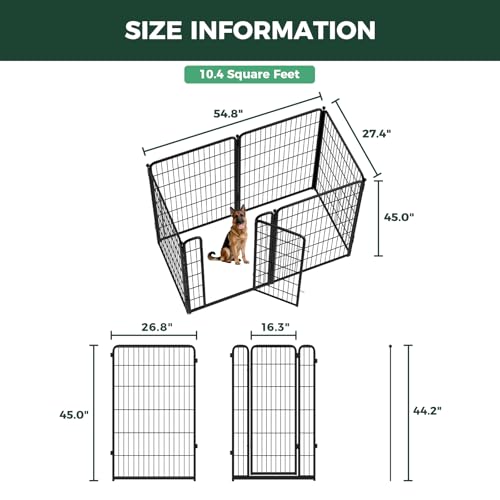 Homeplus Indoor Dog Playpen (Black / 45"H)